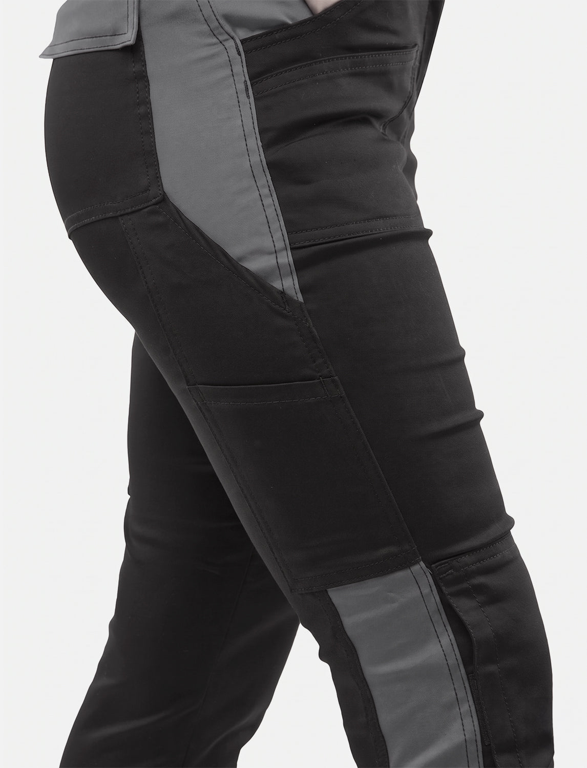 Salopette de travail femme en coton stretch avec poches pour genouillères | StrongAnt D511SCS