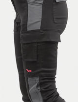 Salopette de travail femme en coton stretch avec poches pour genouillères | StrongAnt D511SCS