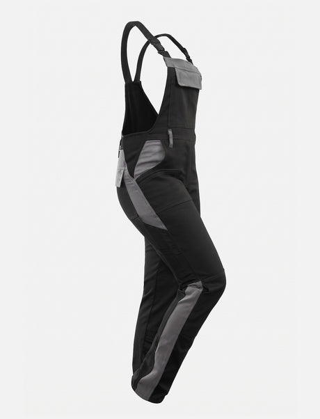 Women's work dungarees made of stretch strong cotton with knee pad pockets