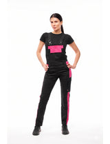 Salopette de travail femme en coton stretch avec poches pour genouillères | StrongAnt D511SCS