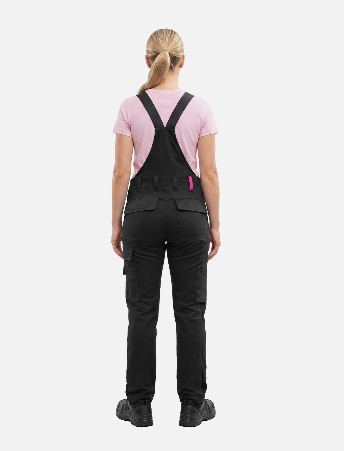 Women's work dungarees stretch with knee pad pockets work trousers cotton