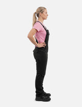 Women's work dungarees stretch with knee pad pockets work trousers cotton