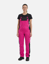 Women's work dungarees stretch with knee pad pockets work trousers cotton