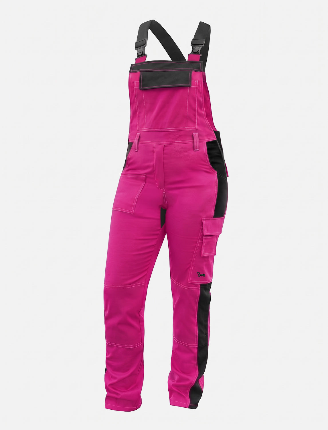 Women's work dungarees stretch with knee pad pockets work trousers cotton