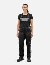 Women's work dungarees stretch with knee pad pockets work trousers cotton