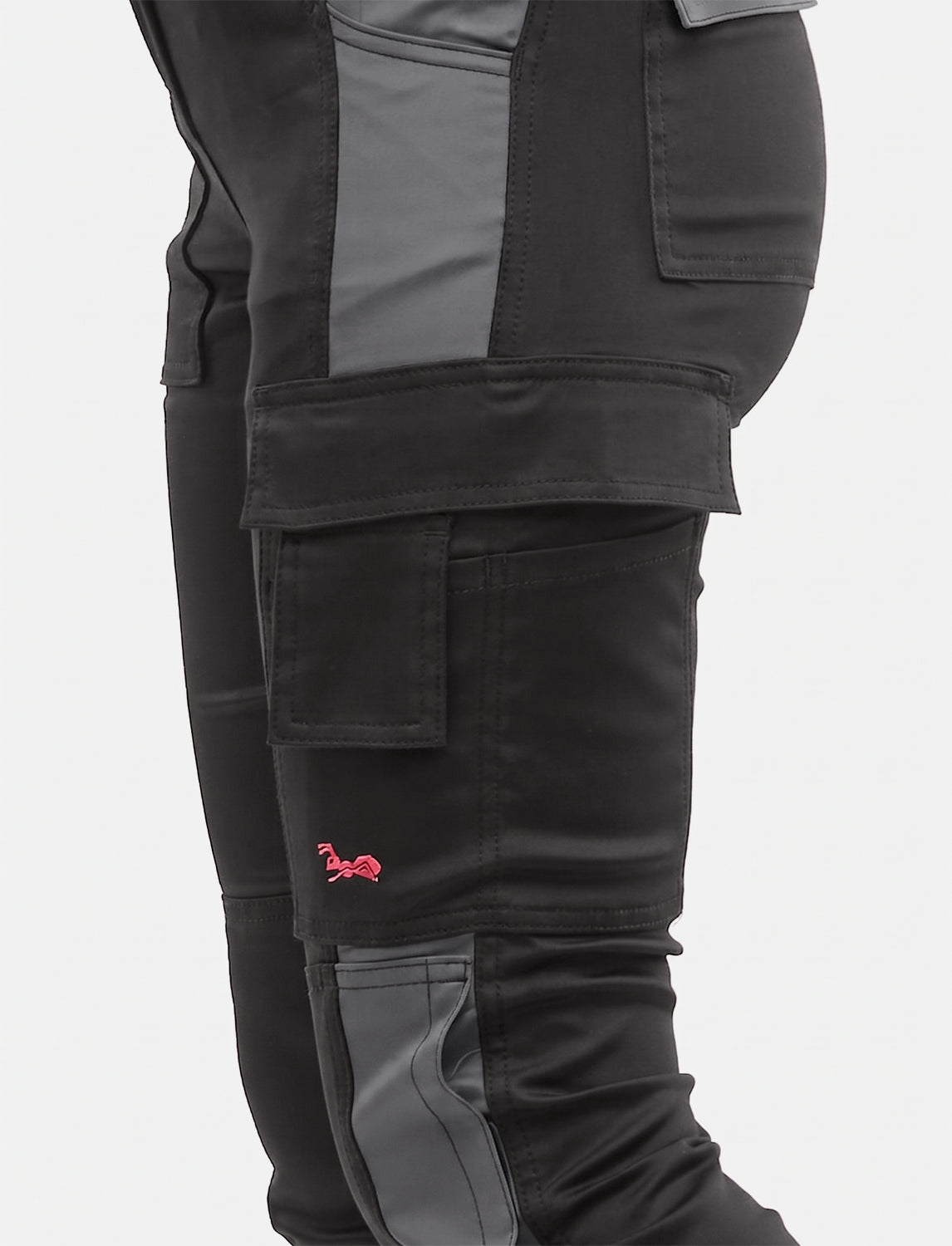 Women's work dungarees stretch with knee pad pockets work trousers cotton