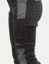 Women's work dungarees stretch with knee pad pockets work trousers cotton