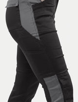 Women's work dungarees stretch with knee pad pockets work trousers cotton