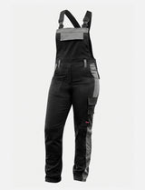 Women's work dungarees stretch with knee pad pockets work trousers cotton