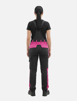 Women's work dungarees stretch with knee pad pockets work trousers cotton