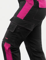 Women's work dungarees stretch with knee pad pockets work trousers cotton