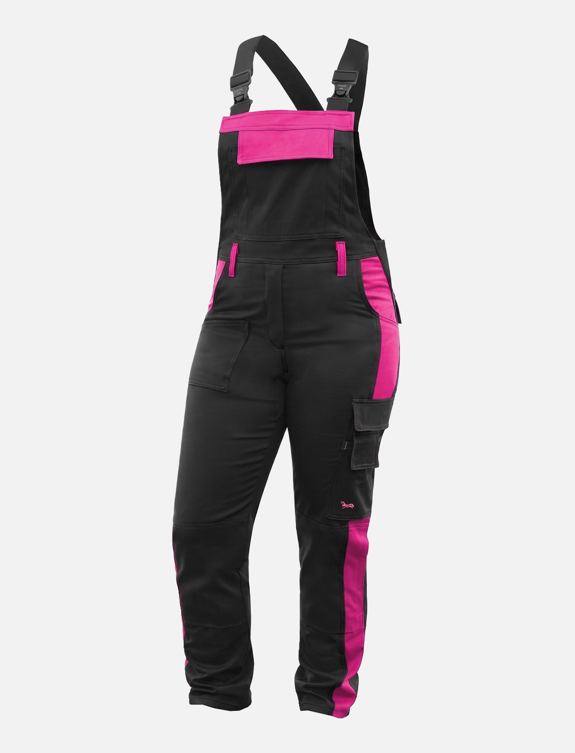 Women's work dungarees stretch with knee pad pockets work trousers cotton