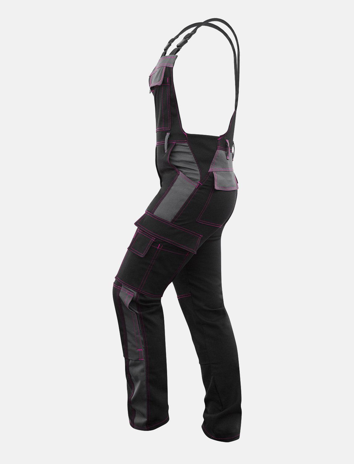 Power Stretch work dungarees women's dungarees with knee pad pockets