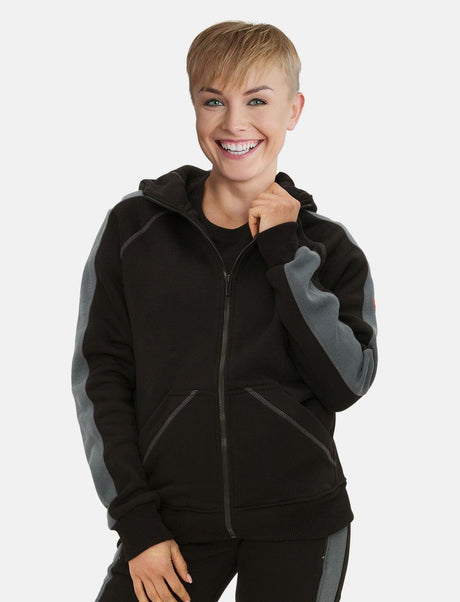 Women's Hoodie with Zipper Outdoor Hooded Sweater Winter Fleece