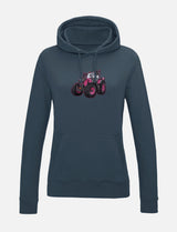 Damen-Hoodie mit gesticktem Traktor