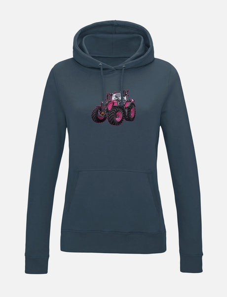 Damen-Hoodie mit gesticktem Traktor