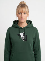 Damen-Hoodie mit Kuhmotiv