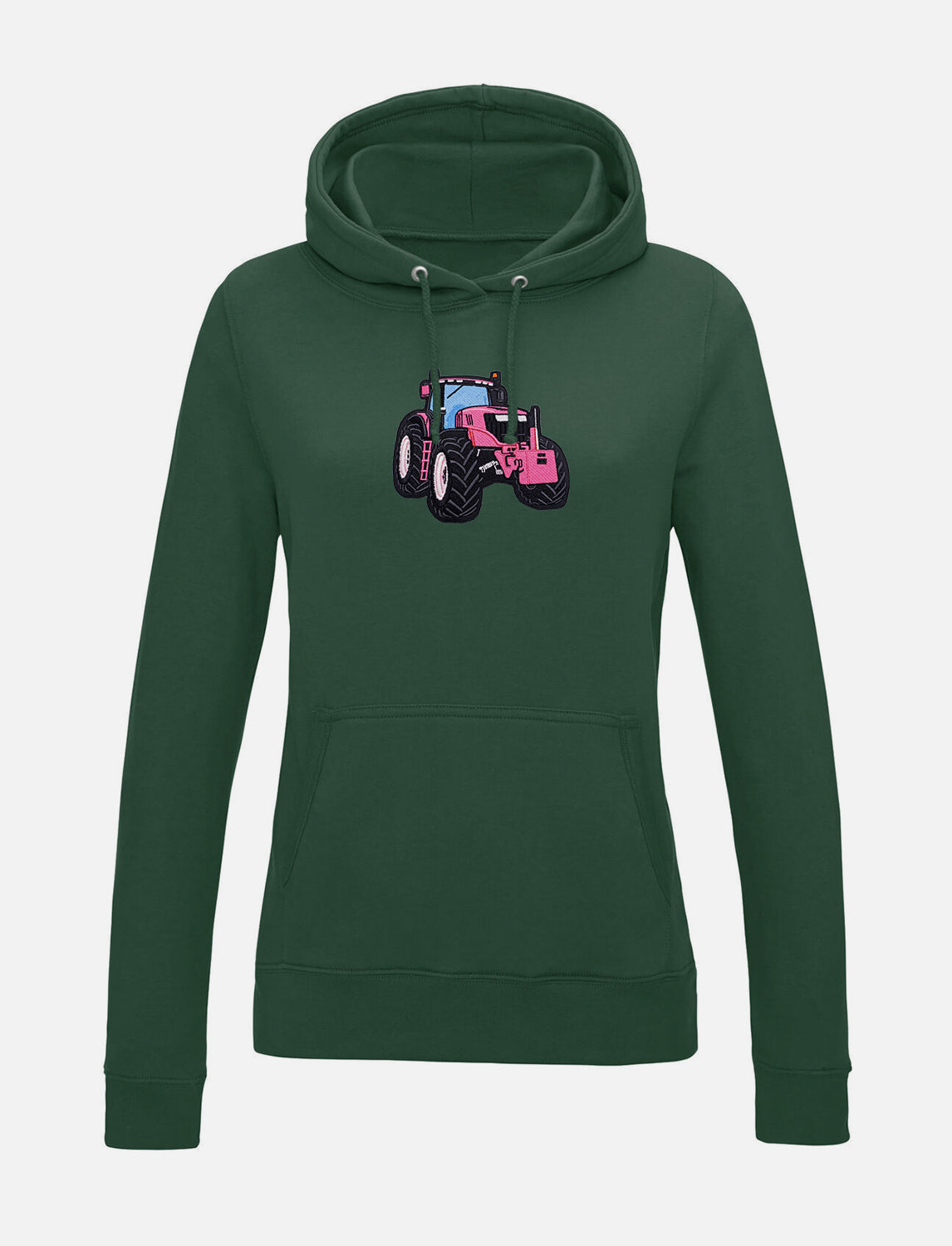 Damen-Hoodie mit Traktor-Stickerei