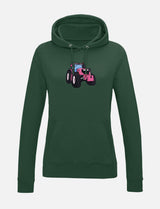 Damen-Hoodie mit Traktor-Stickerei