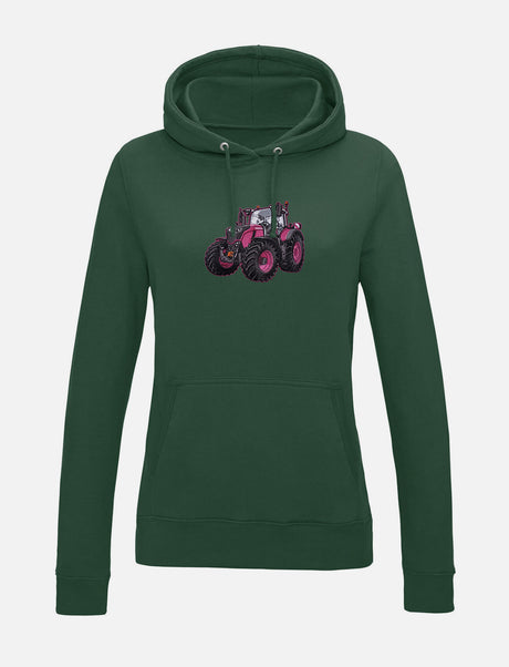 Damen-Hoodie mit gesticktem Traktor