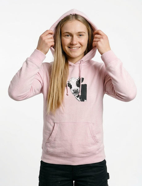 Damen-Hoodie mit Kuhmotiv