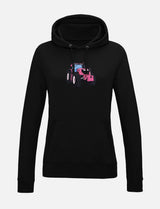 Damen-Hoodie mit Traktor-Stickerei