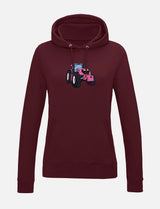 Damen-Hoodie mit Traktor-Stickerei