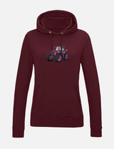 Damen-Hoodie mit gesticktem Traktor