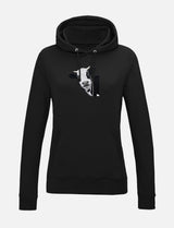 Damen-Hoodie mit Kuhmotiv
