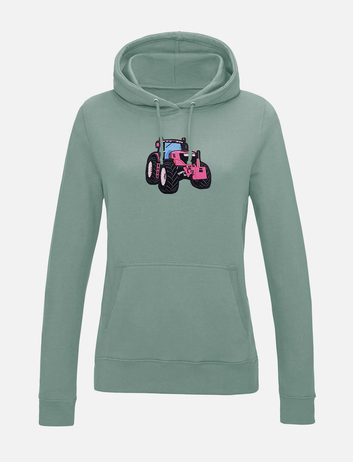 Damen-Hoodie mit Traktor-Stickerei