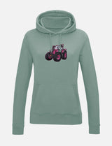 Damen-Hoodie mit gesticktem Traktor