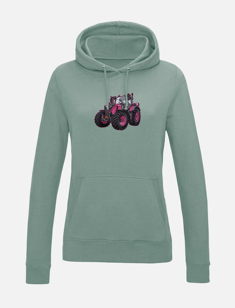 Damen-Hoodie mit gesticktem Traktor