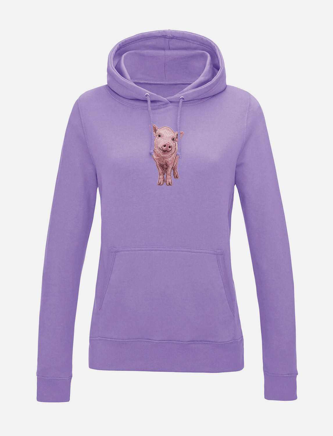 Damen-Hoodie mit Schweinchen-Stickerei