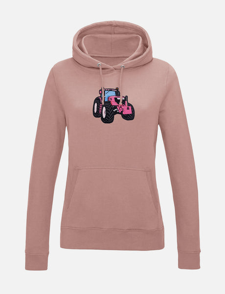 Damen-Hoodie mit Traktor-Stickerei