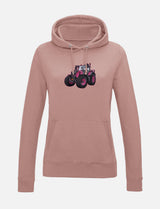 Damen-Hoodie mit gesticktem Traktor