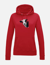 Damen-Hoodie mit Kuhmotiv