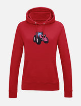 Damen-Hoodie mit Traktor-Stickerei