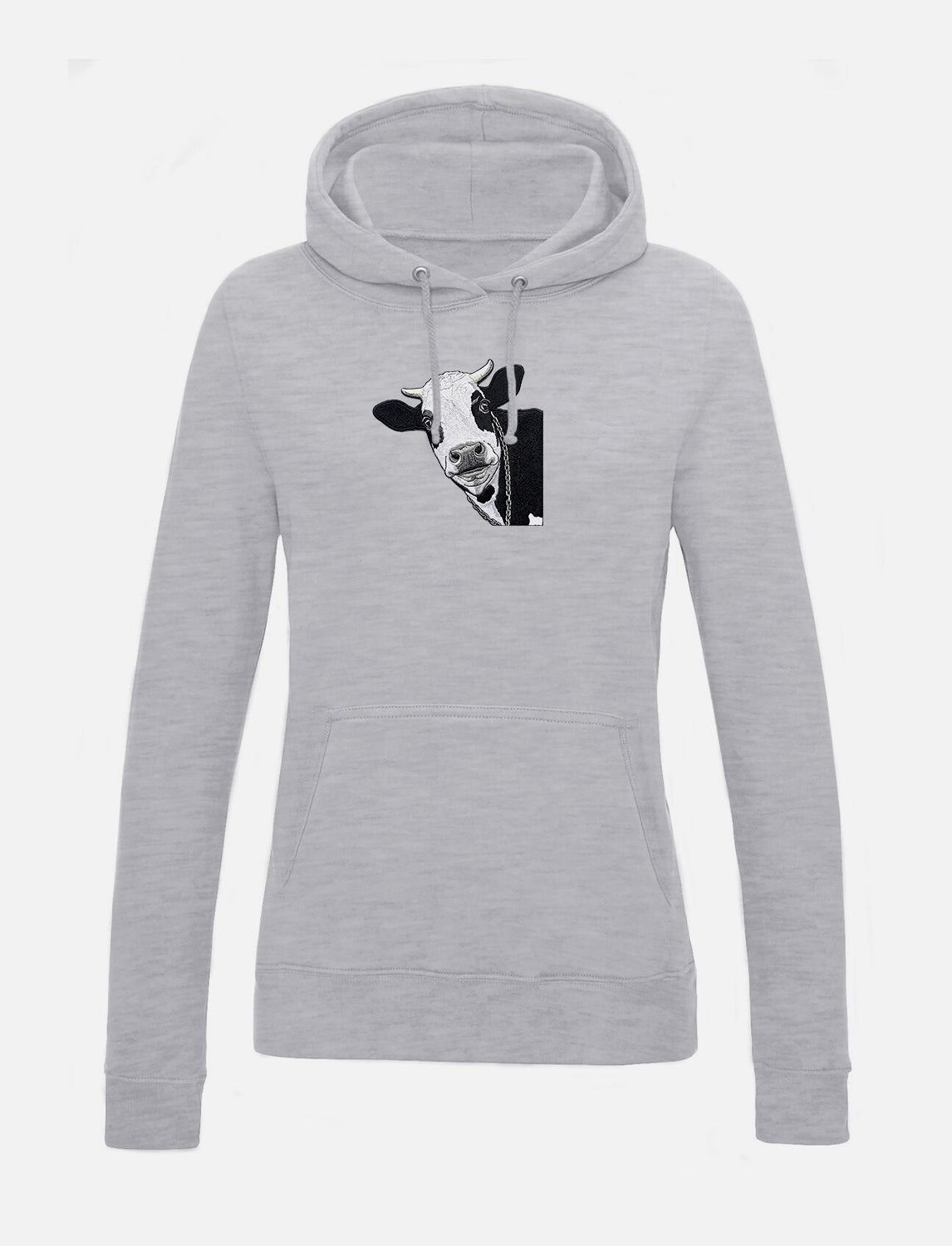 Damen-Hoodie mit Kuhmotiv