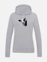 Damen-Hoodie mit Kuhmotiv
