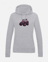 Damen-Hoodie mit gesticktem Traktor
