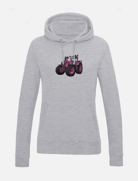 Damen-Hoodie mit gesticktem Traktor