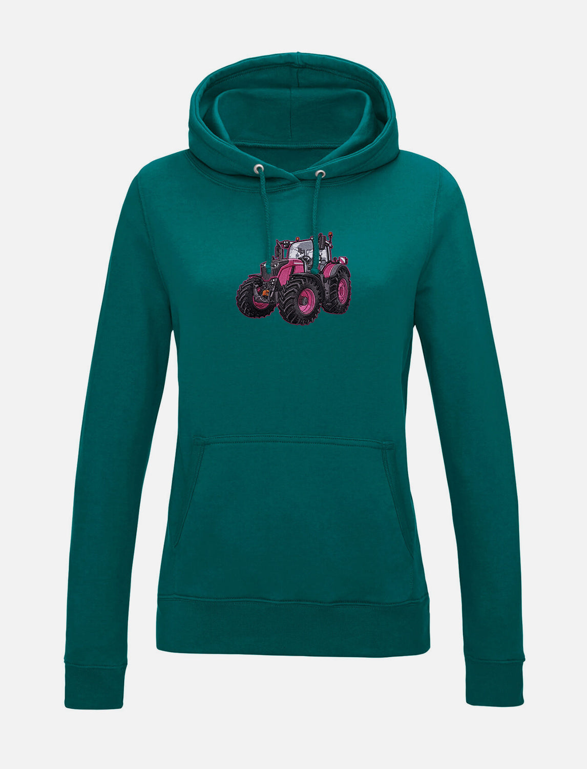 Damen-Hoodie mit gesticktem Traktor