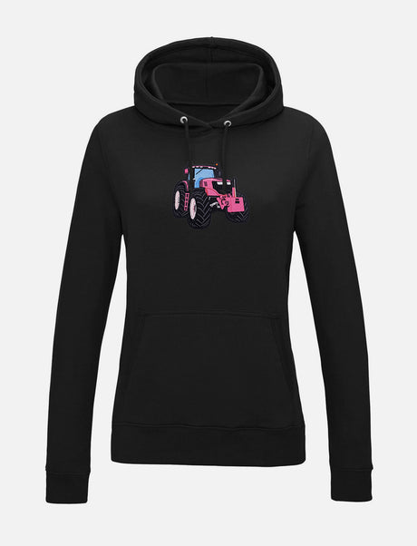 Damen-Hoodie mit Traktor-Stickerei