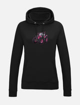 Damen-Hoodie mit gesticktem Traktor