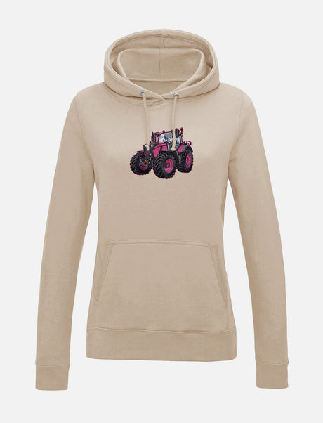 Damen-Hoodie mit gesticktem Traktor