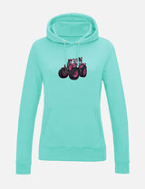 Damen-Hoodie mit gesticktem Traktor