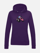Damen-Hoodie mit Traktor-Stickerei