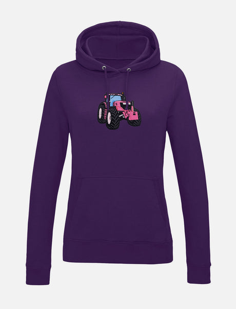 Damen-Hoodie mit Traktor-Stickerei