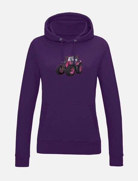 Damen-Hoodie mit gesticktem Traktor
