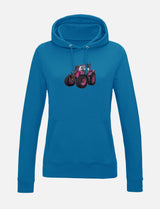 Damen-Hoodie mit gesticktem Traktor